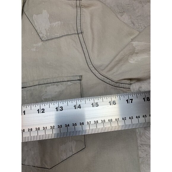 The Au Vintage Womens Long Sleeve Snap Western Shirt Medium Distressed Look USA - Picture 6 of 10